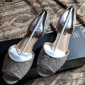 INC sparkly flat sandals